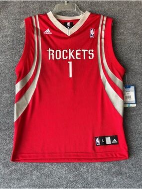 Adidas Houston Rockets No1 Tracy McGrady Red NBA Jersey  #0278